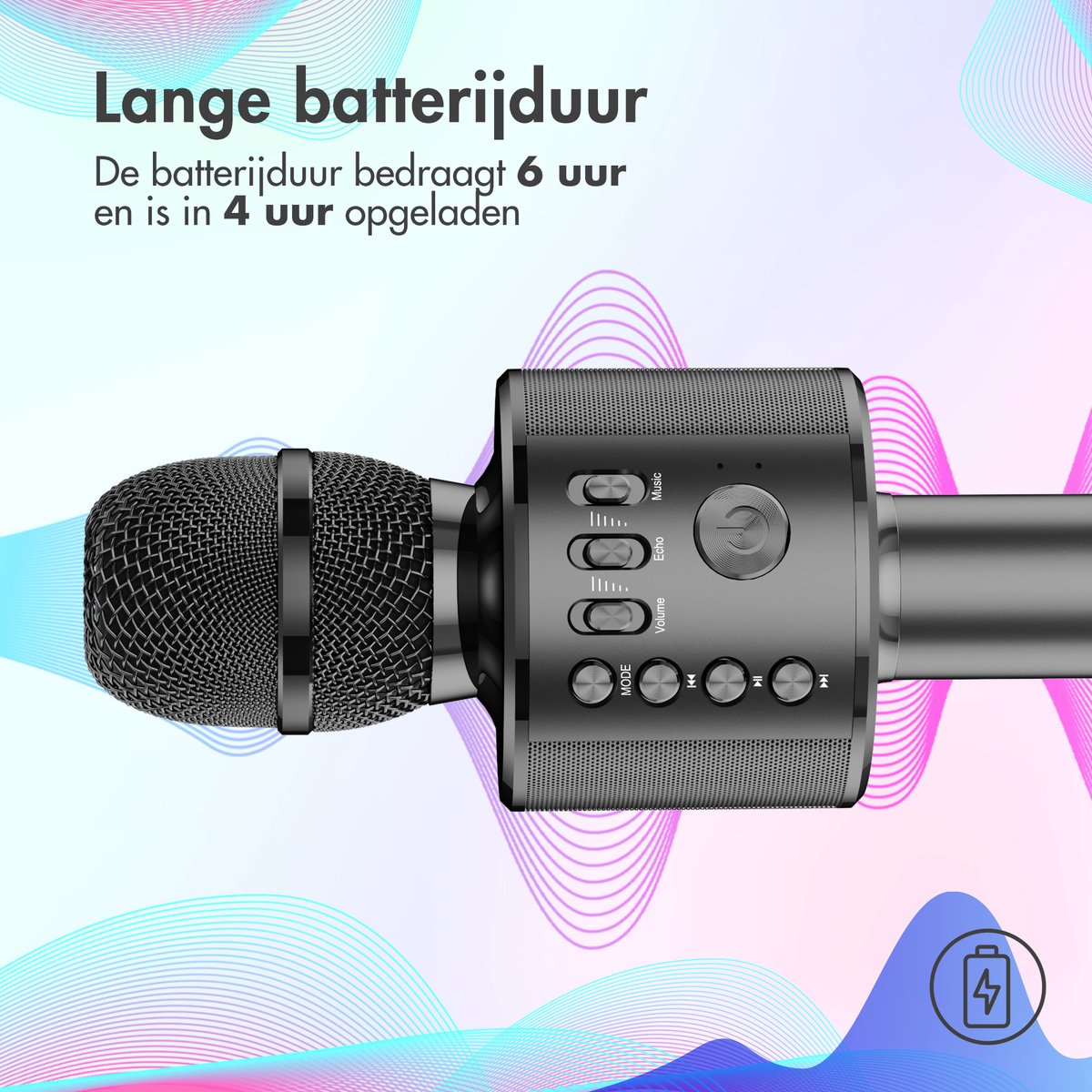 HISRFO Microphone karaoké Bluetooth pour enfants adultes : Micro