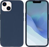 iMoshion Hoesje Geschikt voor iPhone 14 Hoesje Siliconen - iMoshion Color Backcover - Donkerblauw