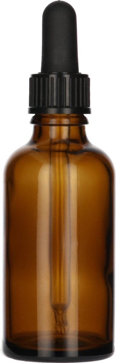 2x Druppelflesje met Druppelaar 50 ml - Bruin - Pipetflesje, Lege Druppelfles Pipet, Glaze