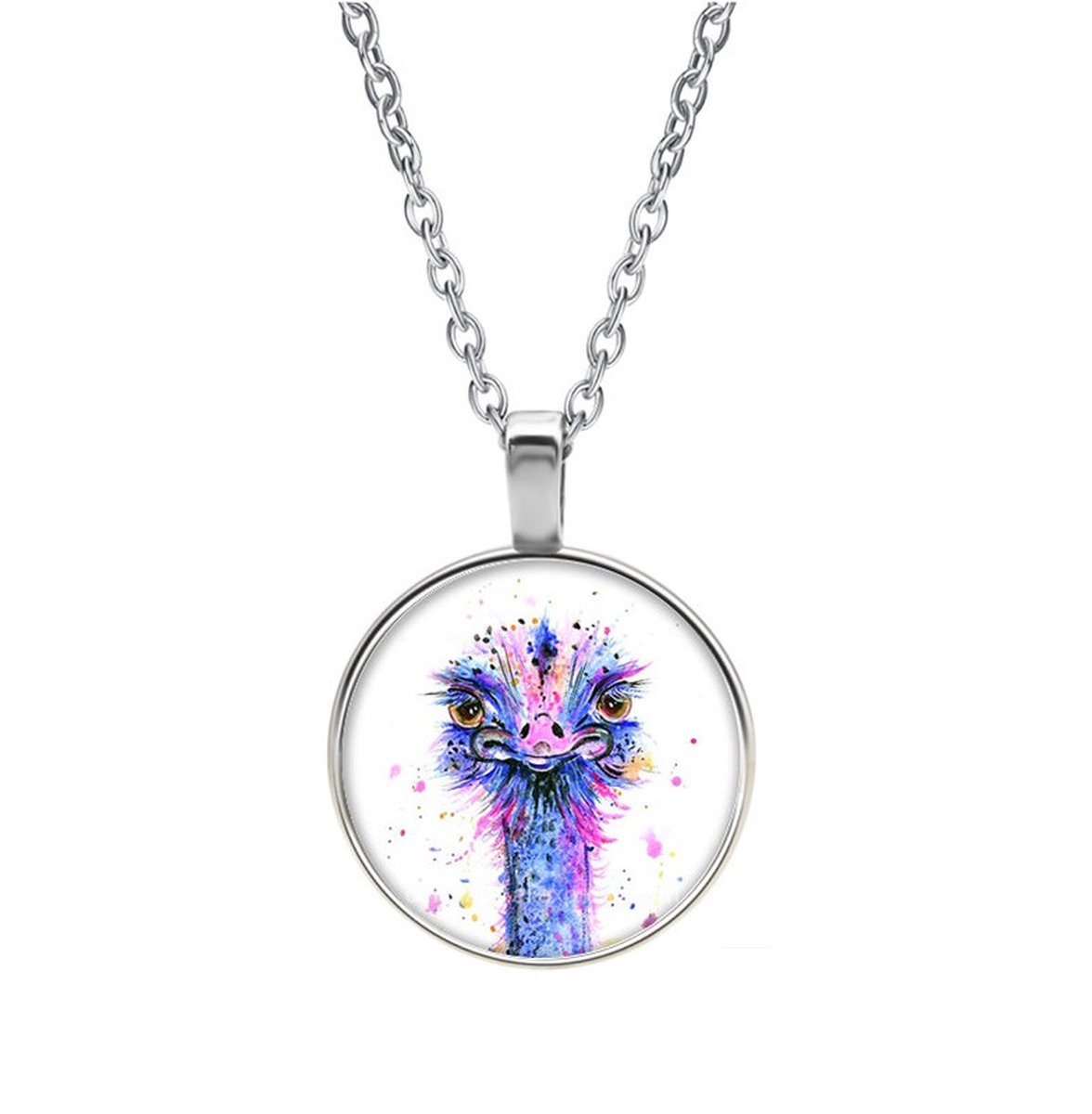 Ketting Glas - Struisvogel