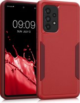 kwmobile telefoonhoesje van kunststof - geschikt voor Samsung Galaxy A53 5G - Hard case met flexibel TPU - In rood / donkerrood