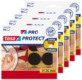 Tesa protect feutre marron - rond - autocollant - protecteur - 26 mm - 5 x 9 pièces