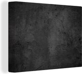 Canvas Schilderij Beton - Robuust - Vintage - Rustiek - Grijs - Zwart - 120x90 cm - Wanddecoratie