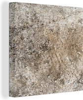 Canvas Schilderij Beton - Roest - Industrieel - 90x90 cm - Wanddecoratie