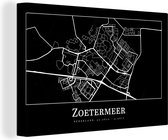 Tableau sur Toile City Map - Map - Zoetermeer - Map - 120x80 cm - Décoration murale