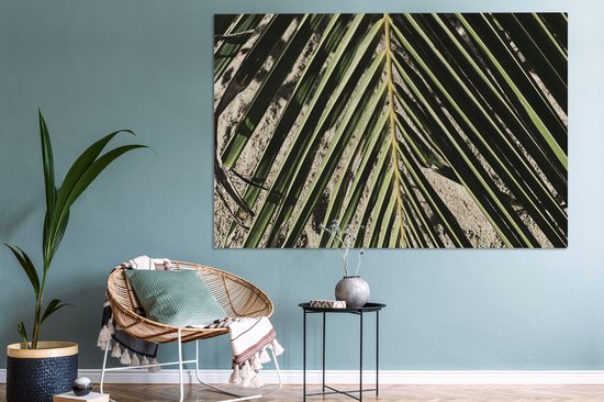 Tableau Toile Palmier - Tropical - Été - 180x120 cm - Décoration murale XXL