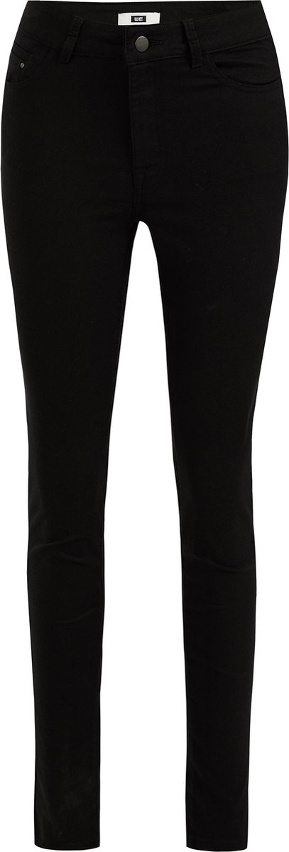 MS Mode high waist skinny jeans met slijtage zwart | wehkamp