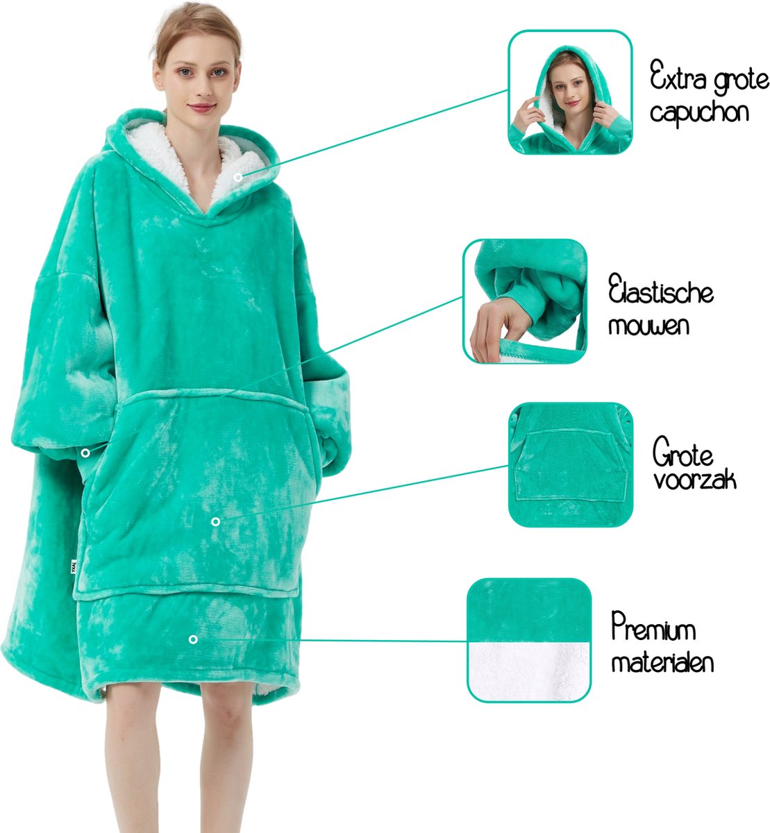 Deken Hoodie, Leuke Zachte Warme Plsuh Duck Deken, Gezellige Pyjama