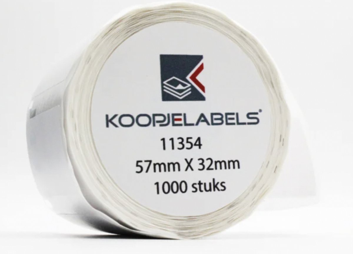 Koopjelabels® | Dymo 11354 / S0722540 compatible multifunctionele labels, 57 x 32mm 1000 labels per rol permanent​