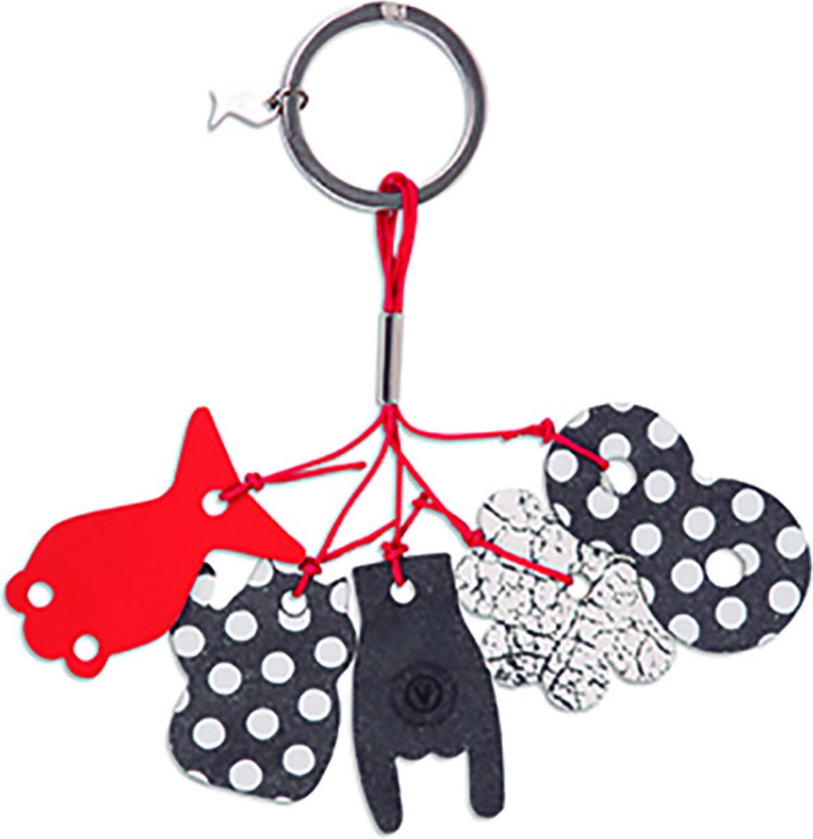 Vacavaliente - Sleutelhanger Lucky (by Paola Navone) - Gerecycled Leer - Grijs