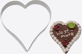 Westmark uitsteekvorm uit rvs hart 12.2x11.6x2.2cm