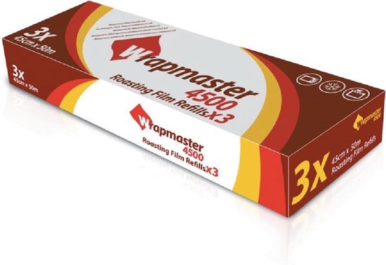 Wrapmaster GM215 Bakperkament - 3 Stuks 18 Inch (450 Mm) X 50 M, Dubbelzijdig Siliconen