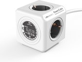 Allocacoc PowerCube Extended Monitor Stekkerdoos - NL/DE (Type F) - Kabel Lengte 1.5 - Wit