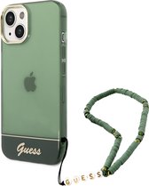 GUESS Transparant Groen TPU Back Cover Telefoonhoesje voor Apple iPhone 14 Plus - Bescherm je Telefoon!