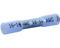 Quadrios 22C466 Stootverbinder Met krimpkous 1.5 mm² 2.5 mm² Volledig geïsoleerd Blauw 1 set(s)