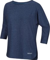 Regatta Pulser Vochtdoorvoerend T-Shirt Met Driekwartmouwen Voor Dames Donker Marineblauw