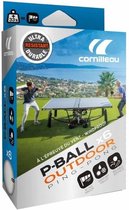 Cornilleau Balles de tennis de table P-Ball Outdoor - 6 balles - Blanches
