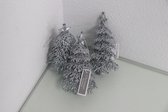 Kerstboomhanger zilver glitter 3 stuks