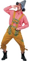 Funny Fashion - Boeren Tirol & Oktoberfest Kostuum - Alpen Jodelaar Man - Bruin - Maat 48-50 - Bierfeest - Verkleedkleding