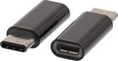 Valueline VLCP60910B Usb 2.0-adapter Usb-c Male - Usb Micro-b Female Zwart