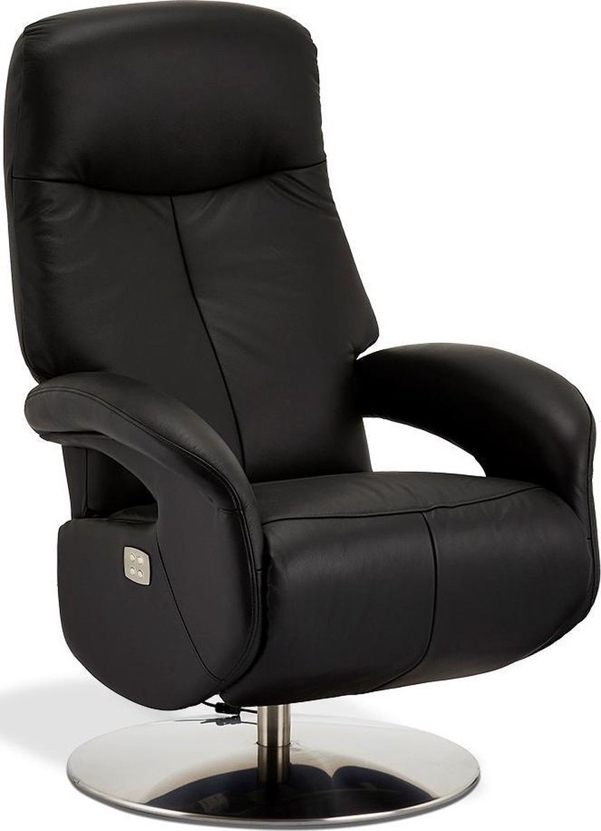 24Designs Saturn Elektrisch Verstelbare Fauteuil Leer Draaibaar Sta op