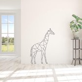 Muursticker Giraffe Origami - Donkergrijs - 120 x 83 cm - baby en kinderkamer - muursticker dieren alle muurstickers slaapkamer woonkamer origami