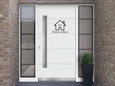 Deursticker Huis Met Naam - Default -  - raam en deurstickers - voordeur stickers  alle muurstickers raam en deurstickers - Muursticker4Sale
