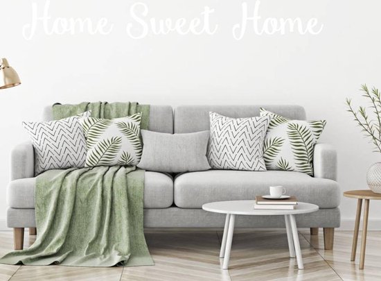 Muursticker Home Sweet Home - Wit - 160 x 20 cm - Muursticker4Sale