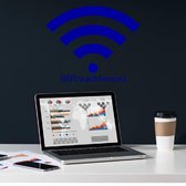 Muursticker Wifi - Donkerblauw - 60 x 50 cm - woonkamer bedrijven