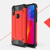 Magic Armor TPU + PC Combinatie Case voor Motorola One Power (P30 Note) (Rood)