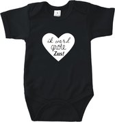 Baby rompertjes Ik word grote zus Hartje - Zwart - Maat 62/68 - Zwangerschapsaankondiging - Zwanger - Zwangerschap - Kado baby - Babygeschenk - Romper