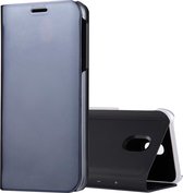Voor Galaxy J7 (2017) (EU-versie) Galvaniserende spiegel Horizontale flip lederen tas met houder (zwart)
