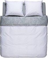 Ambianzz Bedding - Washcotton - Dekbedovertrek - Polykatoen - Eenpersoons - 140x200/220 cm - Wit, Grijs