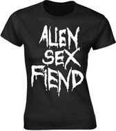 Alien Sex Fiend Dames Tshirt -XL- Logo Zwart