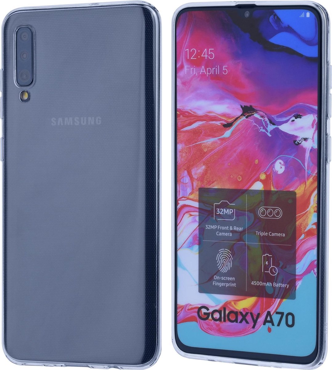 Binnenstructuur Transparant TPU Backcover voor Samsung Galaxy A70 (A705F)