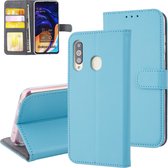 LichtBlauw hoesje Samsung Galaxy A60 - Book Case - Pasjeshouder - Magneetsluiting (A606F)