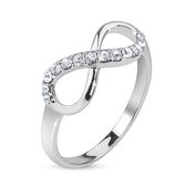 Ring Dames - Ringen Dames - Ringen Vrouwen - Zilverkleurig - Zilveren Kleur - Ring - Met Oneindigheid Symbool - Infin