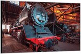 Dibond –Stoomtrein / Locomotief– 150x100cm Foto op Aluminium (Met Ophangsysteem)