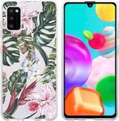 iMoshion Design voor de Samsung Galaxy A41 hoesje - Jungle - Groen / Roze