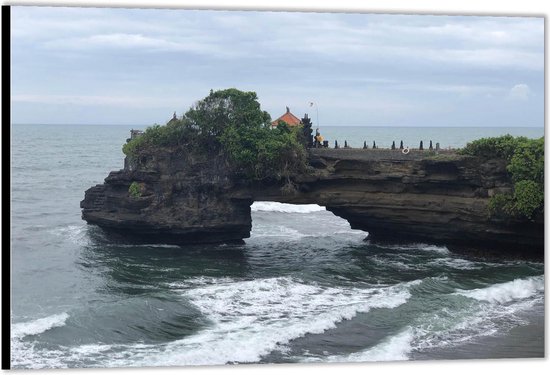 Dibond –Pura Tanah Lot - Bali– 90x60 Foto op Aluminium (Met Ophangsysteem)