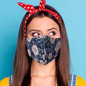 Stoffen mondmasker - gezichtsmasker - mondkapje | bloemenprint