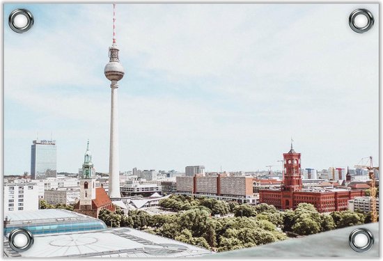 Tuinposter –Berliner Dom - Berlijn - Duitsland -90x60  Foto op Tuinposter  (wanddecoratie voor buiten en binnen)