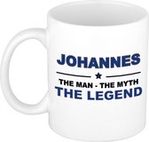 Johannes The man, The myth the legend cadeau koffie mok / thee beker 300 ml