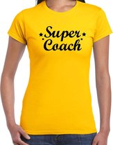 Super coach cadeau t-shirt geel voor dames M