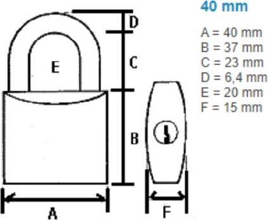 Cadenas de garde - Laiton - 40MM