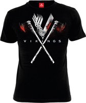 Vikings Heren Tshirt -S- Axe Zwart