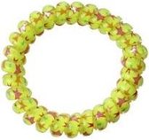 Lg-imports Armband Neon Sterretjes Meisjes 6 Cm Geel