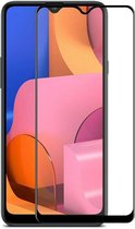 Samsung Galaxy A20s Screenprotector - Full Cover Screenprotector - Gehard Glas - Zwart