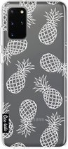 Casetastic Samsung Galaxy S20 Plus 4G/5G Hoesje - Softcover Hoesje met Design - Pineapples Outline Print