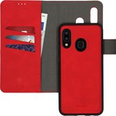 Samsung Galaxy A20e hoesje bookcase - hoesje Samsung A20e bookcase - A20e hoesje bookcase - telefoonhoesje Samsung A20e - Samsung A20e hoesje - Kunstleer - Rood - iMoshion Uitneemb